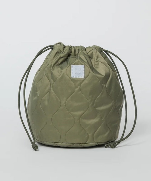 MIS(エムアイエス)の「【MIS】MILITARY QUILTED EFFECTS BAG / ミリタリーキルトエフェクトバッグ(ハンドバッグ・レディース・イエロー/ブルー/ブラック/ピンク/ベージュ/グリーン・FREE)」の4枚目の写真
