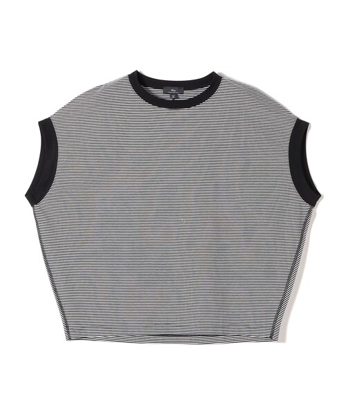 SHIPS（シップス）の「SHIPS Primary Navy Label:〈手洗い可能〉サイロ プレミアム TEE（Tシャツ/カットソー・レディース・ホワイト/ブラック/ベージュ系その他/ブルー・ONE SIZE）」の2枚目の写真