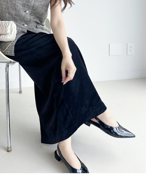 umune(ウムネ)の「秋冬コーデを格上げ♪シックに決まるベロアナロースカート(スカート・レディース・ブラウン/バーガンディー/ブラック・FREE)」の18枚目の写真
