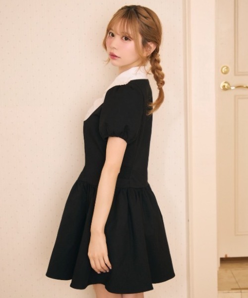 TITTY&CO.（ティティーアンドコー）の「ギャザーシャツドッキングワンピース（ワンピース・レディース・グレー/ブラック・FREE）」の20枚目の写真