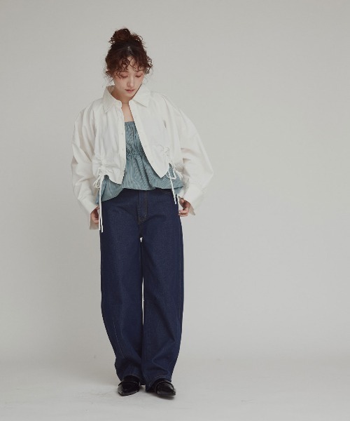 W:Huku（フーク）の「アシンメトリーカーヴィーデニムパンツ / Asymmetrical Curvy Denim Pants（デニムパンツ・レディース・ブルー系その他2/ブルー系その他・S）」の9枚目の写真