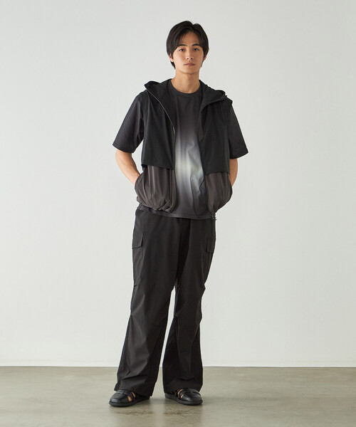 COMME CA ISM(コムサイズム)の「グラデーションプリント Tシャツ(Tシャツ/カットソー・メンズ・ネイビー/ブラック/ライトグレー・MEDIUM/LARGE)」の19枚目の写真