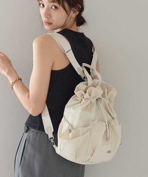 THE NORTH FACE リュック　ショルダーバッグ　CREAM THE NORTH FACE/ザ・ノースフェイス】3WAY 巾着ショルダーバッグ