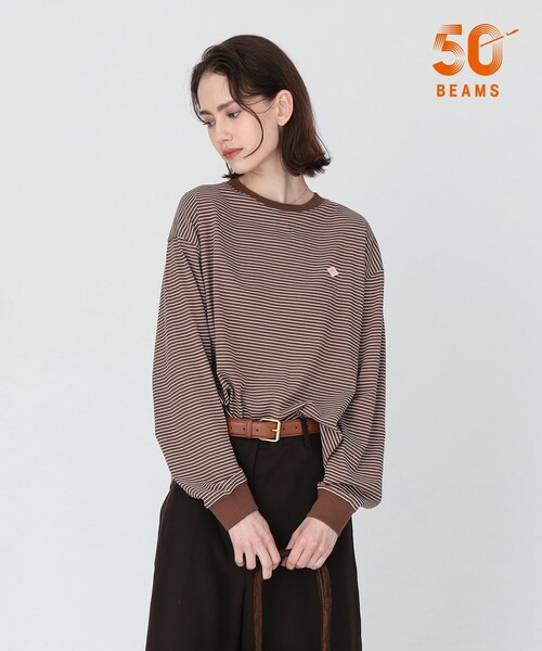 Ray BEAMS(レイビームス)の「【別注】DANTON / ロングスリーブ Tシャツ(Tシャツ/カットソー・レディース・オフホワイト/ブラック/ダークブラウン・MEDIUM)」の3枚目の写真