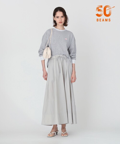 Ray BEAMS(レイビームス)の「【別注】DANTON / ロングスリーブ Tシャツ(Tシャツ/カットソー・レディース・オフホワイト/ブラック/ダークブラウン・MEDIUM)」の1枚目の写真