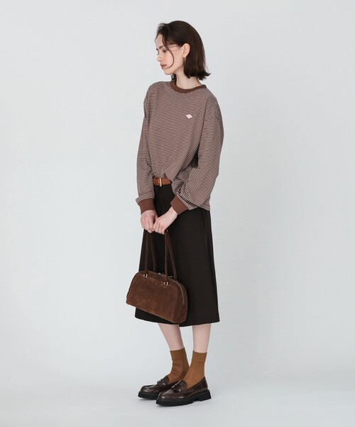 Ray BEAMS(レイビームス)の「【別注】DANTON / ロングスリーブ Tシャツ(Tシャツ/カットソー・レディース・オフホワイト/ブラック/ダークブラウン・MEDIUM)」の15枚目の写真