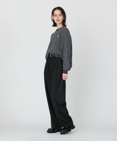 Ray BEAMS(レイビームス)の「【別注】DANTON / ロングスリーブ Tシャツ(Tシャツ/カットソー・レディース・オフホワイト/ブラック/ダークブラウン・MEDIUM)」の21枚目の写真