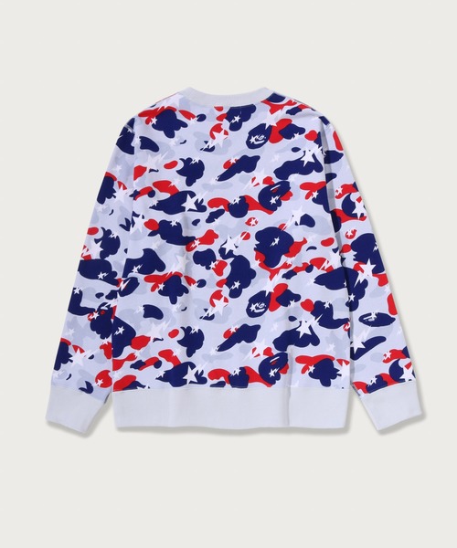 A BATHING APE（アベイシングエイプ）の「STA STRIKE CAMO COLLEGE CREWNECK SWEATSHIRT（スウェット・メンズ・ブルー/ホワイト・LARGE/X-LARGE/XX-LARGE/SMALL/MEDIUM）」の3枚目の写真