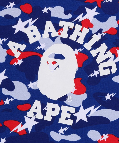 A BATHING APE（アベイシングエイプ）の「STA STRIKE CAMO COLLEGE CREWNECK SWEATSHIRT（スウェット・メンズ・ブルー/ホワイト・LARGE/X-LARGE/XX-LARGE/SMALL/MEDIUM）」の6枚目の写真