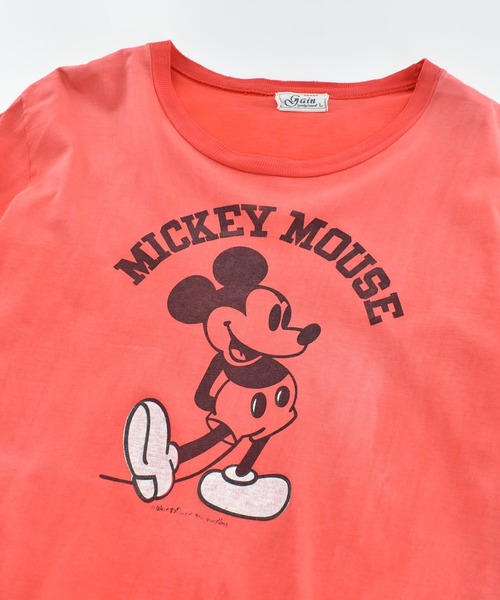 DISNEY VINTAGE（ディズニーヴィンテージ）の「【USED】90’s Disney “Mickey” キャラクター Tシャツ（Tシャツ/カットソー・メンズ・オレンジ・LARGE）」の2枚目の写真