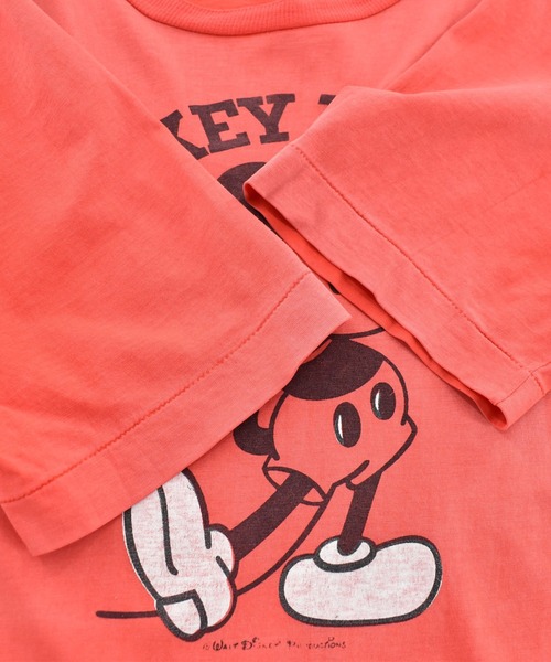 DISNEY VINTAGE（ディズニーヴィンテージ）の「【USED】90’s Disney “Mickey” キャラクター Tシャツ（Tシャツ/カットソー・メンズ・オレンジ・LARGE）」の6枚目の写真