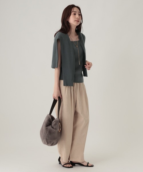 Elura(エルーラ)の「コットンバルキー2WAYタンク/1052466(タンクトップ・レディース・ブルー/オフホワイト/チャコールグレー・FREE)」の6枚目の写真