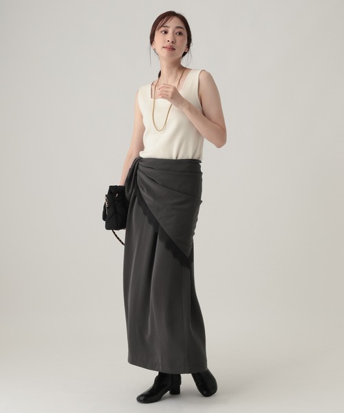 Elura(エルーラ)の「コットンバルキー2WAYタンク/1052466(タンクトップ・レディース・ブルー/オフホワイト/チャコールグレー・FREE)」の4枚目の写真