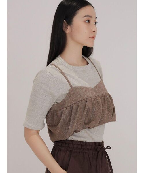 FIKA.(フィーカ)の「Balloon lame bustier(その他トップス・レディース・ブラウン/ブラック・FREE)」の9枚目の写真