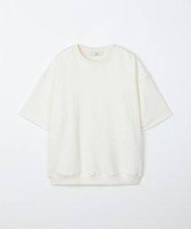 Half crewneck sweatshirt / IVORY