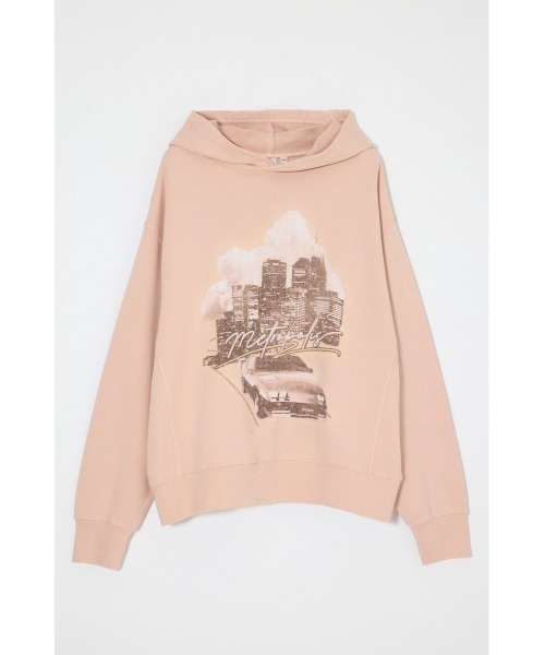 MOUSSY(マウジー)の「【26年AW新作】PHOTO PRINT フ―ディー(パーカー・レディース・ライトピンク/杢グレー/ネイビー・FREE)」の1枚目の写真