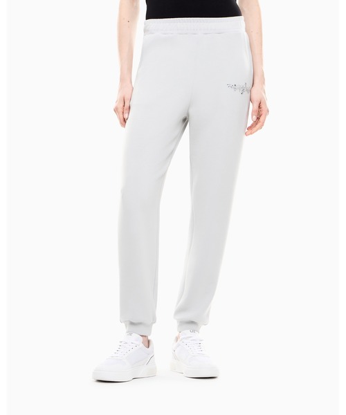 EMPORIO ARMANI EA7(エンポリオアルマーニイーエーセブン)の「<オンライン限定>【エンポリオ アルマーニ EA7】ウィメンズ クリスタル装飾 ジョガーパンツ Logo Series(その他パンツ・レディース・ライトグレー・MEDIUM/LARGE/SMALL)」の3枚目の写真