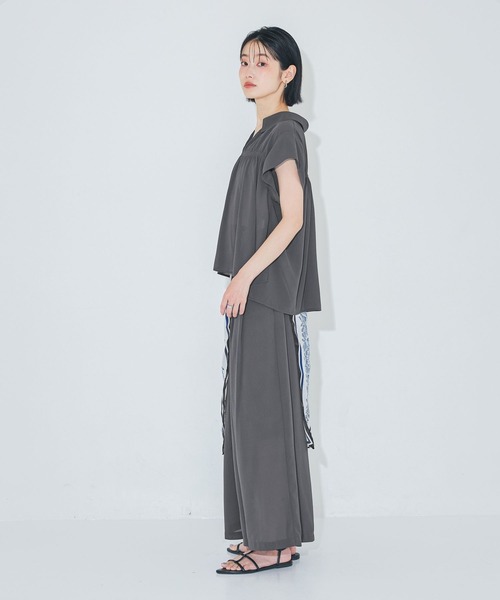 LAKOLE(ラコレ)の「<多機能ウェア>シアー楊柳スカーチョ / 888744(その他パンツ・レディース・チャコール/ペールイエロー/モカ・FREE)」の20枚目の写真