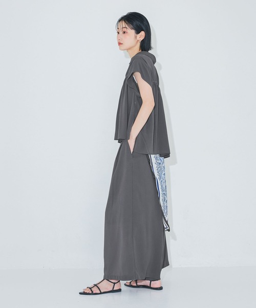 LAKOLE(ラコレ)の「<多機能ウェア>シアー楊柳スカーチョ / 888744(その他パンツ・レディース・チャコール/ペールイエロー/モカ・FREE)」の22枚目の写真