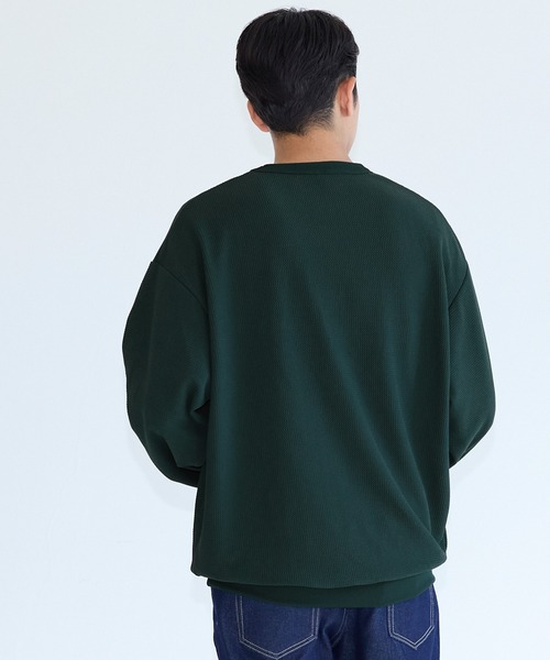 coca(coca)(コカ)の「エンボススウェット風プリントワイドロンT(Tシャツ/カットソー・メンズ・ブラック/ダークグリーン・XL/M/L)」の10枚目の写真