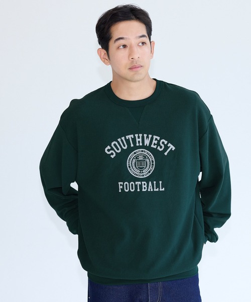 coca(coca)(コカ)の「エンボススウェット風プリントワイドロンT(Tシャツ/カットソー・メンズ・ブラック/ダークグリーン・XL/M/L)」の12枚目の写真