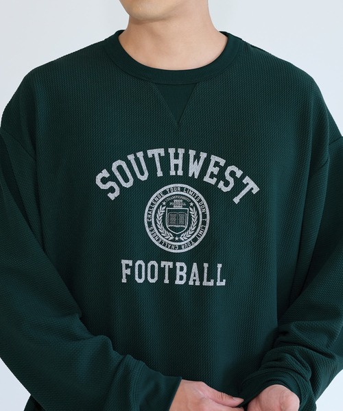 coca(coca)(コカ)の「エンボススウェット風プリントワイドロンT(Tシャツ/カットソー・メンズ・ブラック/ダークグリーン・XL/M/L)」の13枚目の写真