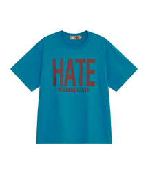 HATE WISDOM TOOTH ロゴ 半袖Tシャツ ブルー