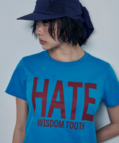 LOSERS CLUB(ルーザーズクラブ)の「HATE WISDOM TOOTH ロゴ 半袖Tシャツ ブルー(Tシャツ/カットソー・レディース・その他・0/1(M)/2(L))」の4枚目の写真