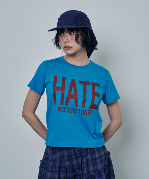 LOSERS CLUB(ルーザーズクラブ)の「HATE WISDOM TOOTH ロゴ 半袖Tシャツ ブルー(Tシャツ/カットソー・レディース・その他・0/1(M)/2(L))」の7枚目の写真