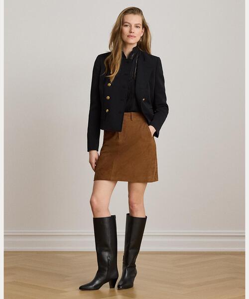 LAUREN RALPH LAUREN(ローレン ラルフ ローレン)の「ダブルブレステッド セーブル クレープ ジャケット(テーラードジャケット・レディース・ブラック系1・2/0/4/6)」の3枚目の写真