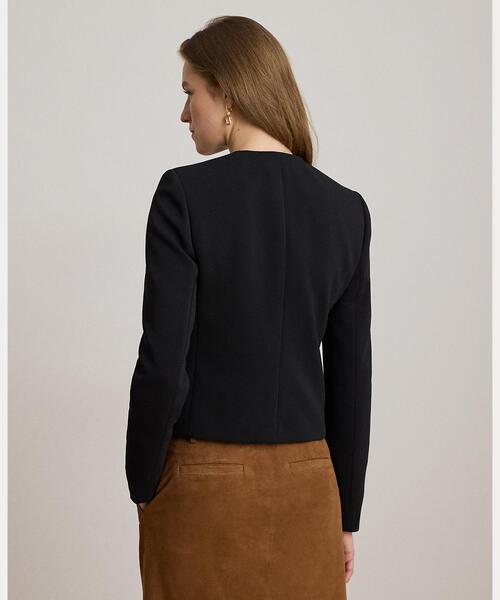 LAUREN RALPH LAUREN(ローレン ラルフ ローレン)の「ダブルブレステッド セーブル クレープ ジャケット(テーラードジャケット・レディース・ブラック系1・2/0/4/6)」の4枚目の写真