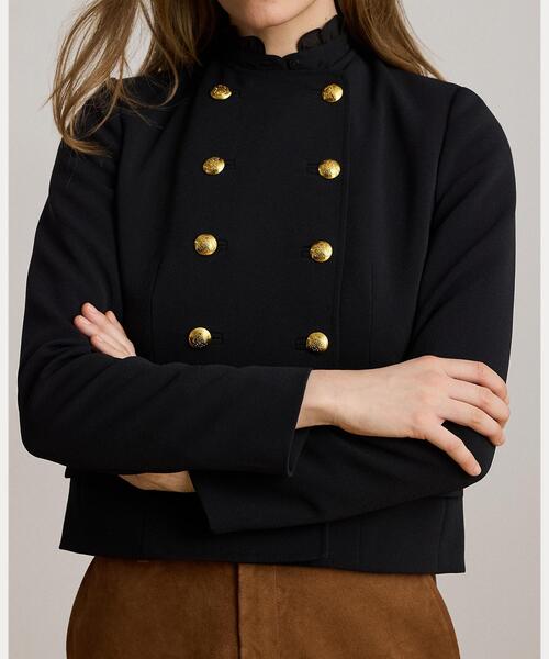 LAUREN RALPH LAUREN(ローレン ラルフ ローレン)の「ダブルブレステッド セーブル クレープ ジャケット(テーラードジャケット・レディース・ブラック系1・2/0/4/6)」の5枚目の写真