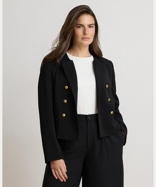 LAUREN RALPH LAUREN(ローレン ラルフ ローレン)の「ダブルブレステッド セーブル クレープ ジャケット(テーラードジャケット・レディース・ブラック系1・2/0/4/6)」の6枚目の写真