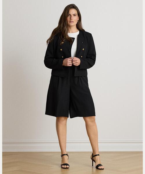LAUREN RALPH LAUREN(ローレン ラルフ ローレン)の「ダブルブレステッド セーブル クレープ ジャケット(テーラードジャケット・レディース・ブラック系1・2/0/4/6)」の7枚目の写真