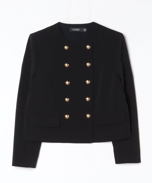 LAUREN RALPH LAUREN(ローレン ラルフ ローレン)の「ダブルブレステッド セーブル クレープ ジャケット(テーラードジャケット・レディース・ブラック系1・2/0/4/6)」の8枚目の写真