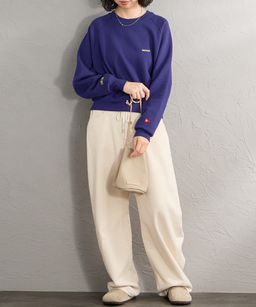 Healthknit（ヘルスニット）の「【WEB先行予約】[HEALTHKNIT/ヘルスニット] 別注 ショート丈 クラシックラグランスリーブスウェット（スウェット・レディース・アッシュグレー/ブラック/ネイビー/サックスブルー/ピンク・F）」の10枚目の写真