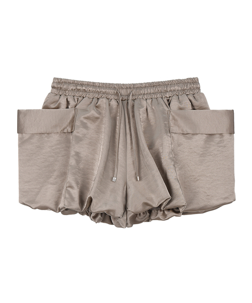 PROJECT WAVE(プロジェクトウェーブ)の「Satin Balloon Pants (3COLOR)(スカート・レディース・ブラック/Beige/アイボリー・FREE)」の3枚目の写真