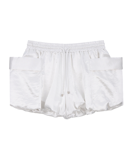 PROJECT WAVE(プロジェクトウェーブ)の「Satin Balloon Pants (3COLOR)(スカート・レディース・ブラック/Beige/アイボリー・FREE)」の1枚目の写真