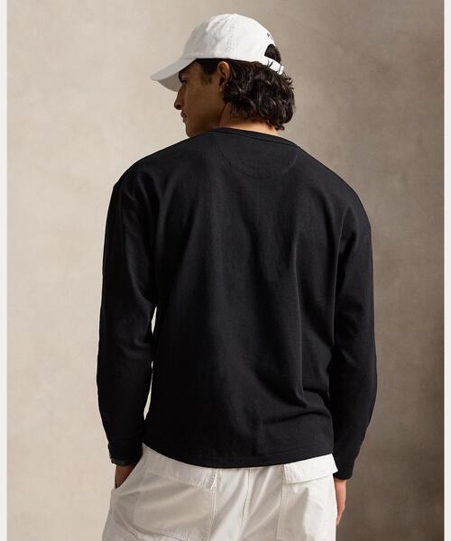 POLO RALPH LAUREN（ポロ ラルフ ローレン）の「リラックス フィット ジャージー ロングスリーブ Tシャツ（Tシャツ/カットソー・メンズ・ブラック系1・XS/XL/S/L/M）」の5枚目の写真