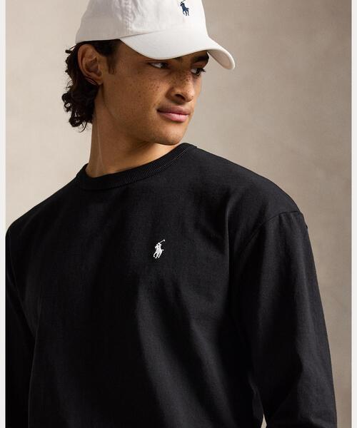 POLO RALPH LAUREN（ポロ ラルフ ローレン）の「リラックス フィット ジャージー ロングスリーブ Tシャツ（Tシャツ/カットソー・メンズ・ブラック系1・XS/XL/S/L/M）」の4枚目の写真