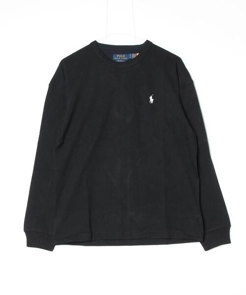 POLO RALPH LAUREN（ポロ ラルフ ローレン）の「リラックス フィット ジャージー ロングスリーブ Tシャツ（Tシャツ/カットソー・メンズ・ブラック系1・XS/XL/S/L/M）」の3枚目の写真