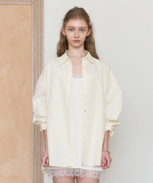 TTUDEMENT(トュードメント)の「STRIPED SUMMER OVERSHIRT_YELLOW(シャツ/ブラウス・レディース・その他・FREE)」の2枚目の写真