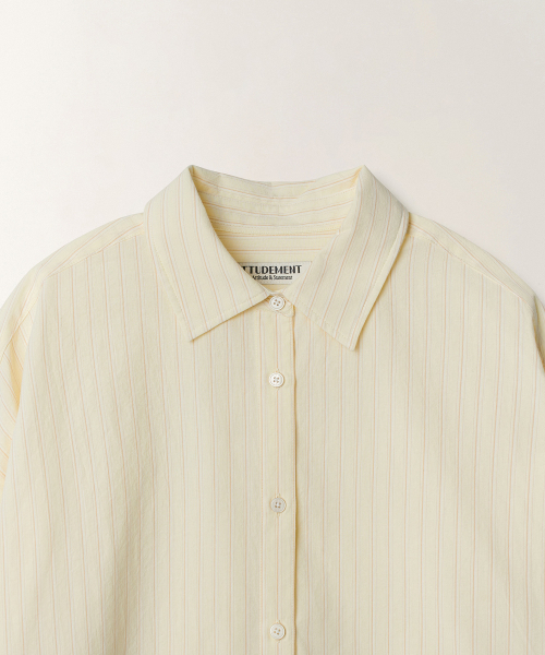 TTUDEMENT(トュードメント)の「STRIPED SUMMER OVERSHIRT_YELLOW(シャツ/ブラウス・レディース・その他・FREE)」の5枚目の写真