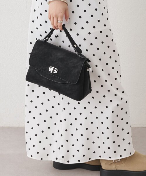 mystic(ミスティック)の「ダブルフラップ2wayBAG(トートバッグ・レディース・ブラック・ONE SIZE)」の11枚目の写真