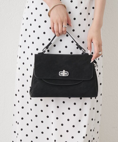 mystic(ミスティック)の「ダブルフラップ2wayBAG(トートバッグ・レディース・ブラック・ONE SIZE)」の9枚目の写真