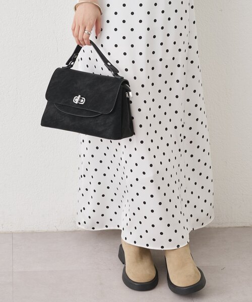 mystic(ミスティック)の「ダブルフラップ2wayBAG(トートバッグ・レディース・ブラック・ONE SIZE)」の8枚目の写真