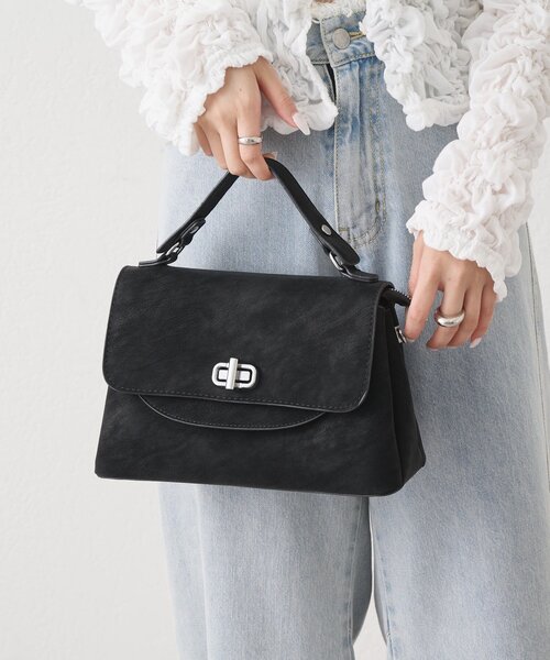 mystic(ミスティック)の「ダブルフラップ2wayBAG(トートバッグ・レディース・ブラック・ONE SIZE)」の7枚目の写真