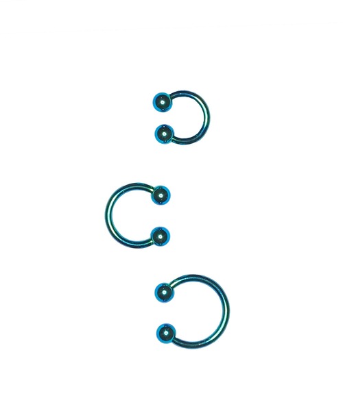 MORPH（モルフ）の「MORPH モルフ サーキュラー CCB ボディーピアス 14ゲージ 6mm~12mm（ピアス（片耳用）・メンズ・ターコイズブルー・6/8/10/12）」の2枚目の写真