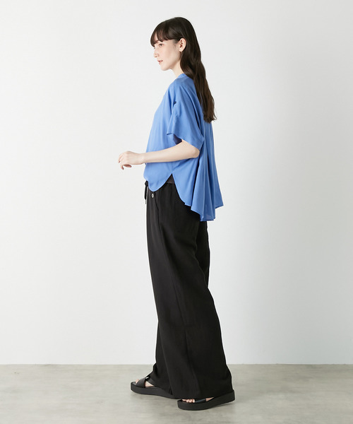 LOGEMENT DE CLAIRE（ロジュモンドクレール）の「袖タブ付きバンドシャツ（シャツ/ブラウス・レディース・ブルー/キナリ/ブラック/ピンク・FREE）」の19枚目の写真