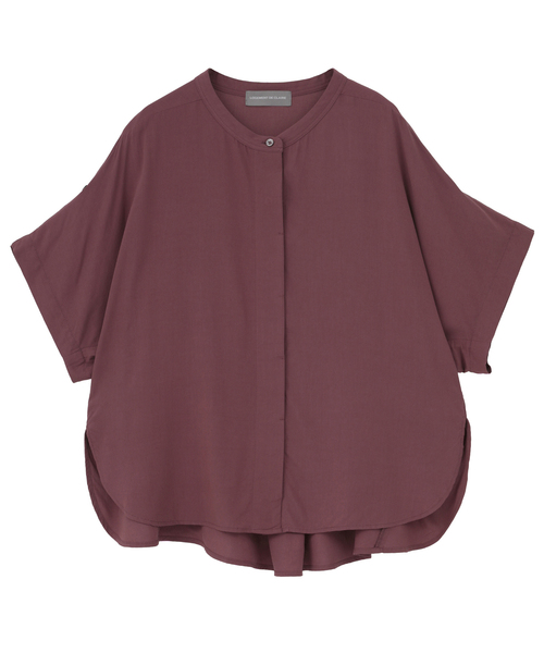 LOGEMENT DE CLAIRE（ロジュモンドクレール）の「袖タブ付きバンドシャツ（シャツ/ブラウス・レディース・ブルー/キナリ/ブラック/ピンク・FREE）」の8枚目の写真